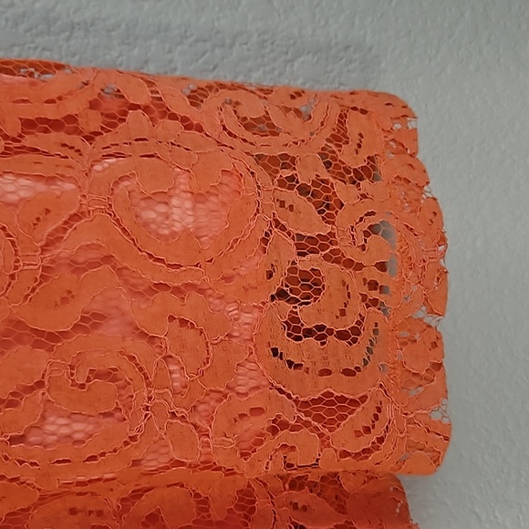 Downeast Women's Size S Dress Sheath Lace Short Sleeve Navy/Coral - Picture 6 of 10